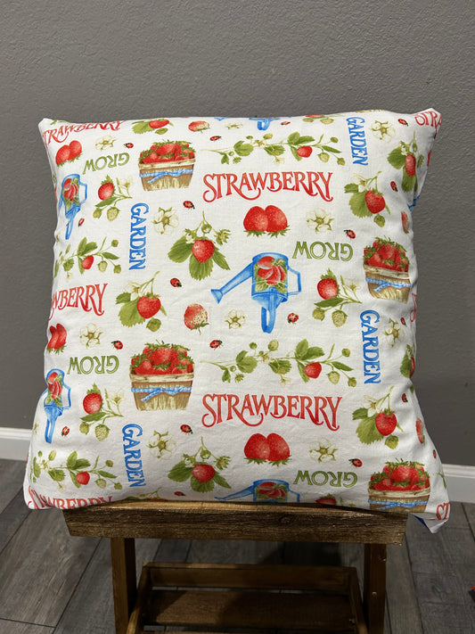 Strawberry Garden Decor Pillow